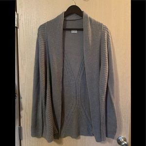 Grey long sleeved cardigan
